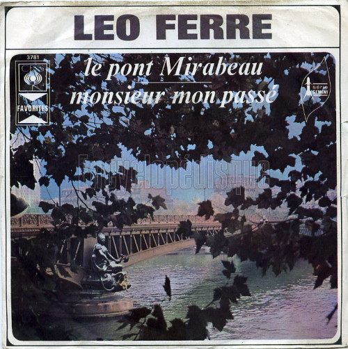 Le pont Mirabeau Léo Ferré
