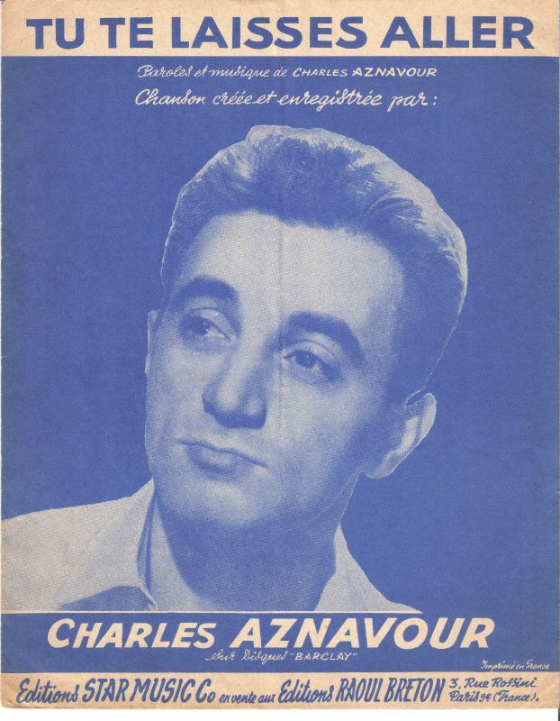 Tu te laisses aller Charles Aznavour